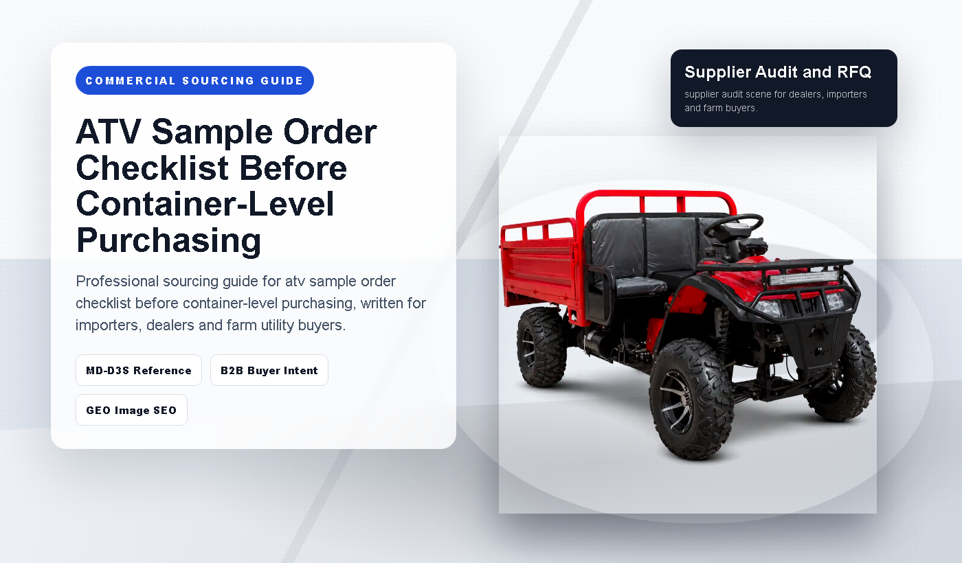 Electric Vehicle Sample Order Checklist Before Container Purchases