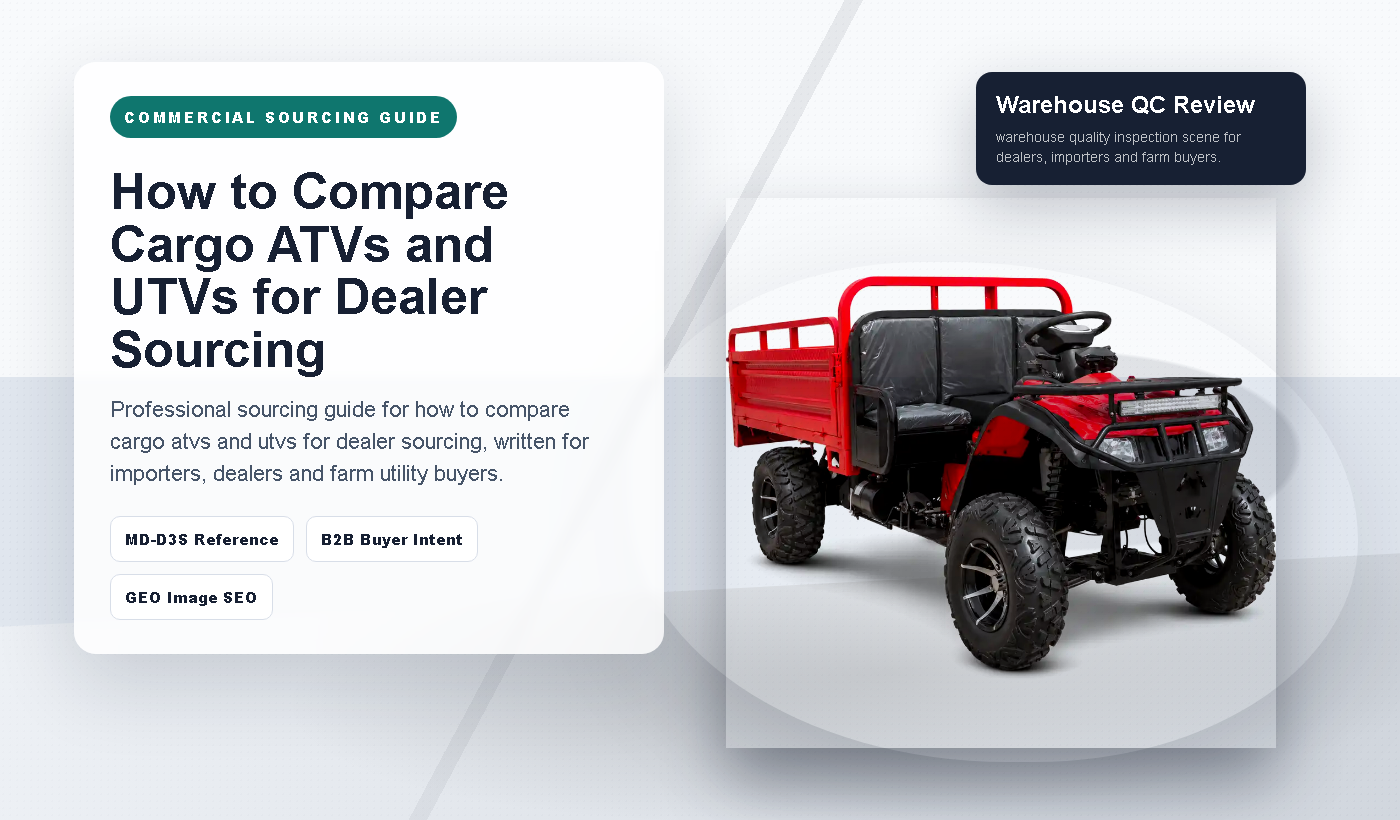 How to Compare Cargo ATVs and UTVs for Dealer Sourcing