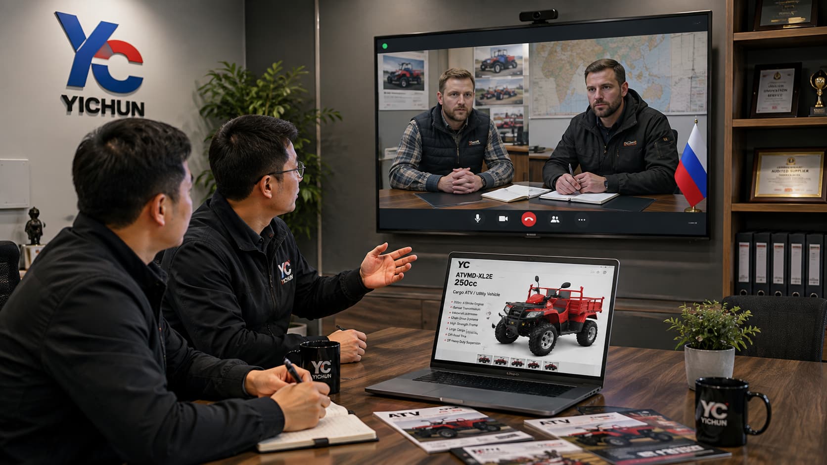 Our sales and engineering teams held several online meetings with the customer to discuss the vehicle configuration in detail.
